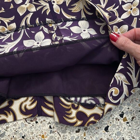 Nicole Miller Collection mini cocktail dress 0 XS print lined silk - Picture 7 of 8